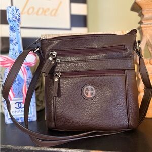 NWOT Giani Bernini Leather Crossbody Bag Strap Adjustable